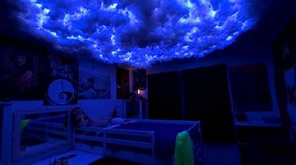 1pc 3D Thunder Cloud LED Light - Colorful Atmosphere Night Light for Game Room, Garage, Club, and Party - 16ft